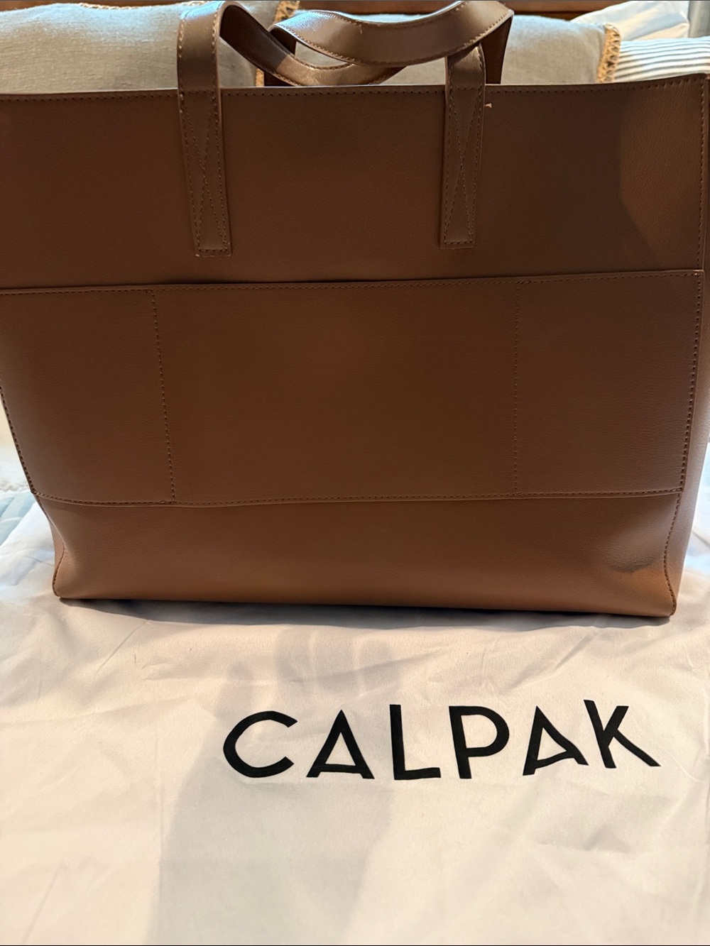Calpak Tote Bag in Camel - Picture 2 of 7